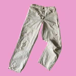 VINTAGE 1980S PAINT STAINED STAN RAY DOUBLE KNEE CARPENTER/PAINTER PANTS